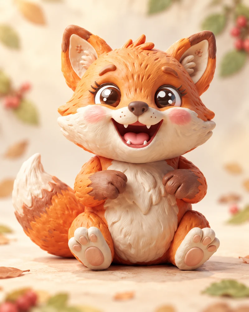 A friendly fox matching card