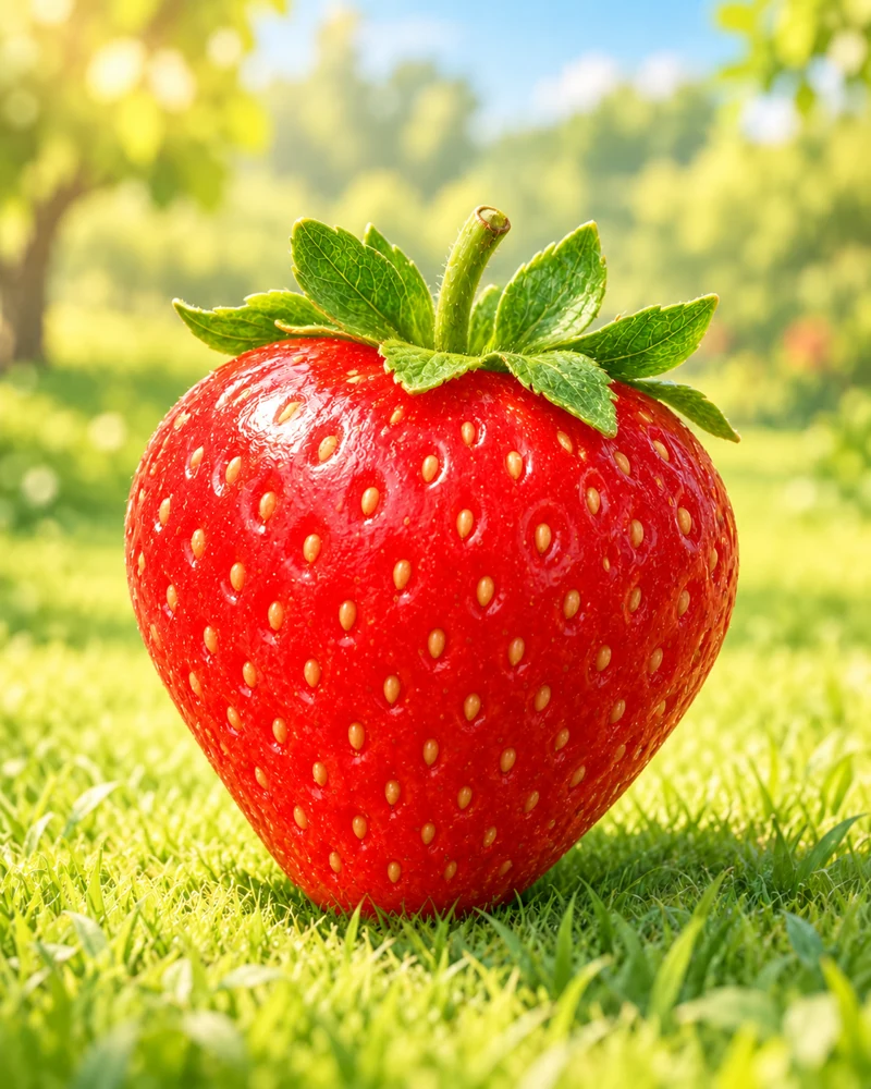 Cheerful fruit characters